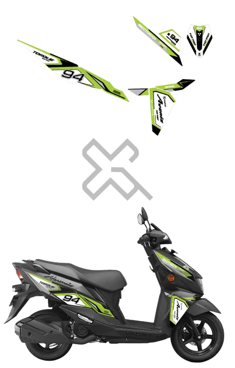 Torque Edition Sticker Compatible with Avenis 125 | Half Body Sticker Compatible with Avenis Made In Premium Gloss Vinyl With FPF (Fade Protection Film),Water Proof ,Precut Sticker